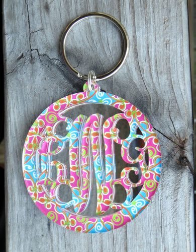 Layered Monogram Key-Chain